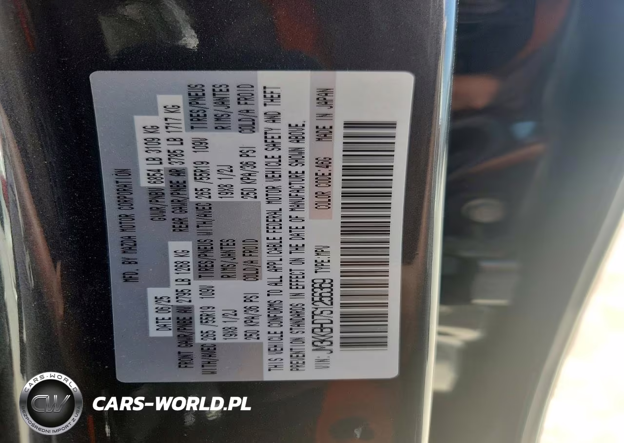 2025 Mazda Cx-90 VIN:JM3KKBHD7S1256369 - 13