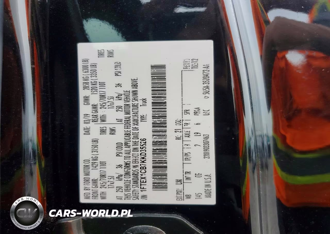 2019 Ford F150 Super Cab VIN:1FTEX1CB7KKD35526 - 12