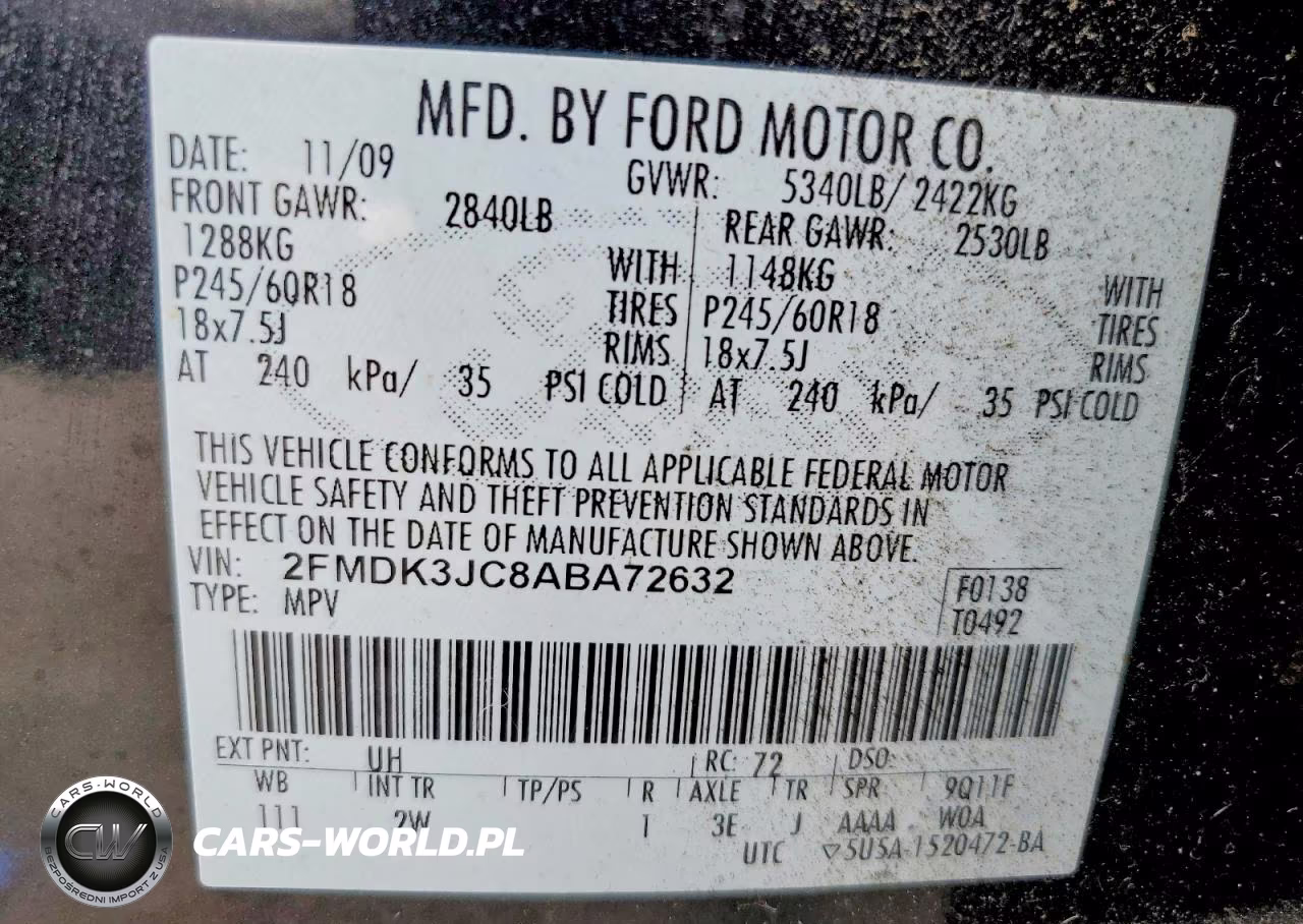 2010 Ford Edge Sel VIN:2FMDK3JC8ABA72632 - 13