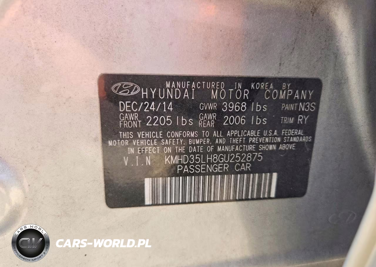 2016 Hyundai Elantra Gt Base VIN:KMHD35LH8GU252875 - 12