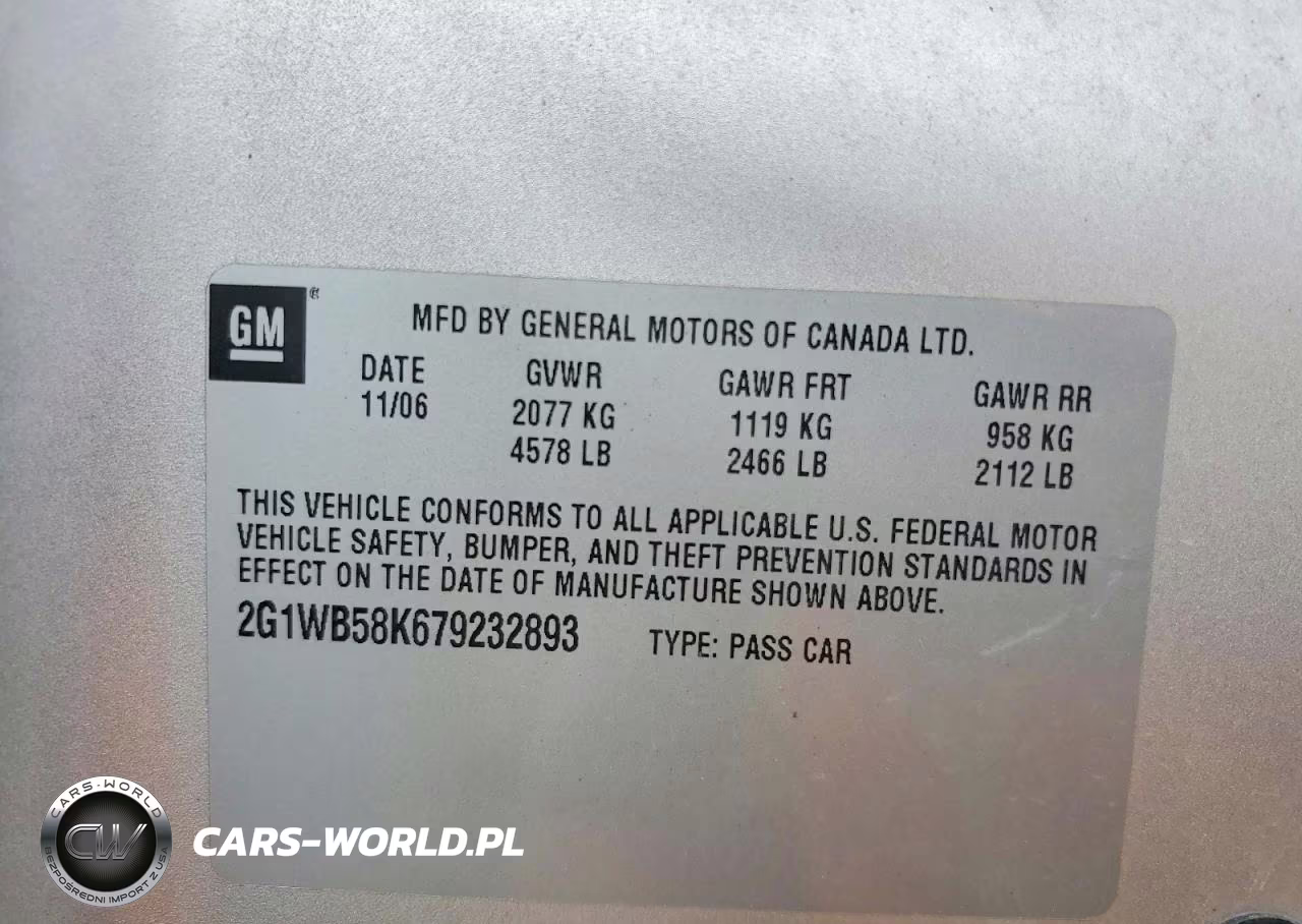 2007 Chevrolet Impala Ls VIN:2G1WB58K679232893 - 12