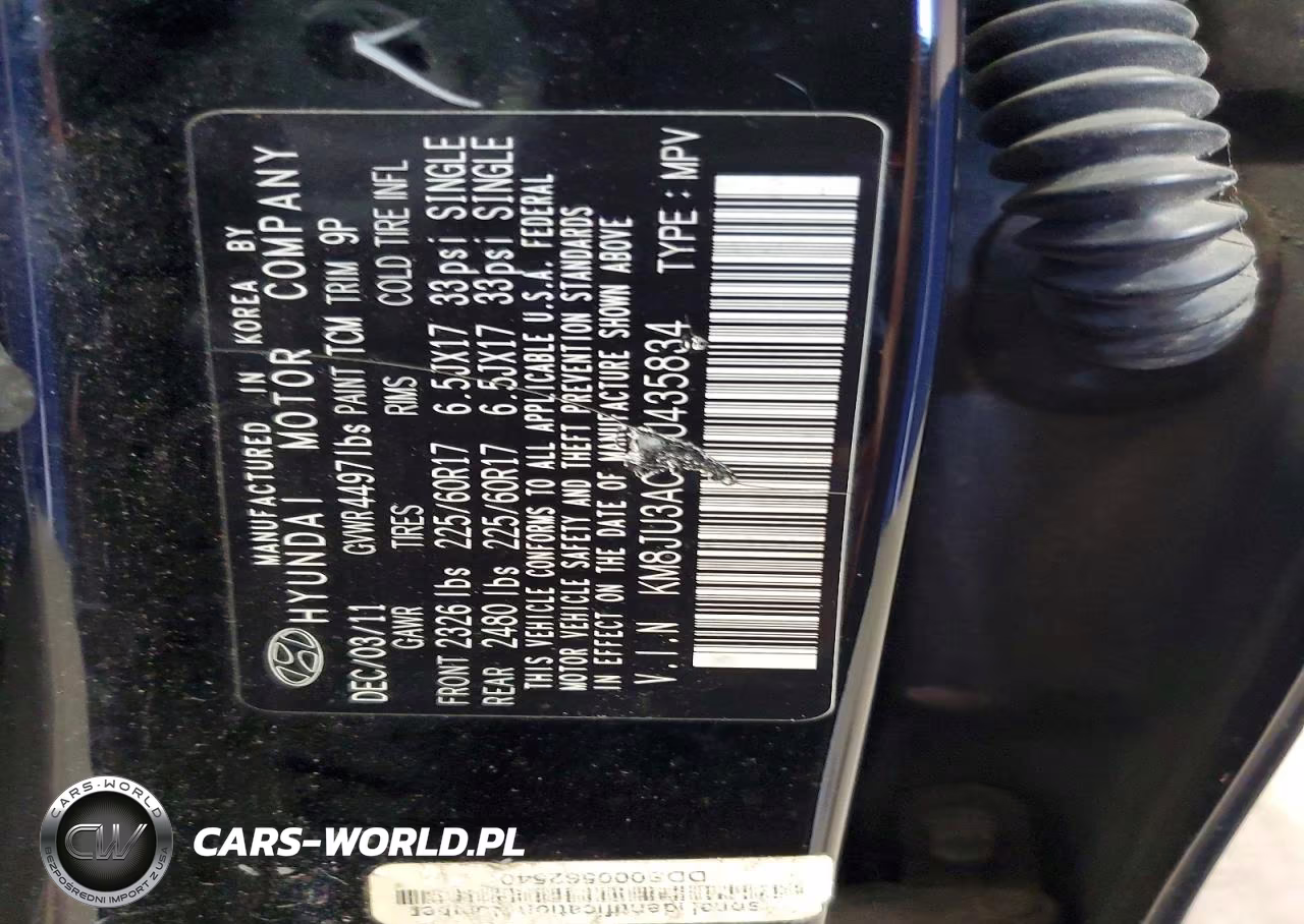 2012 Hyundai Tucson Gls VIN:KM8JU3AC3CU435834 - 13