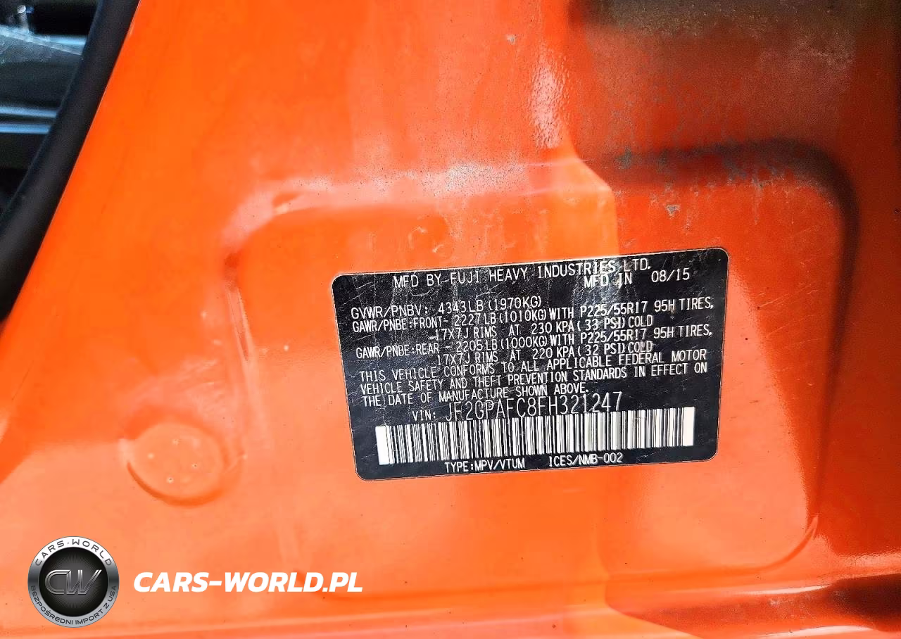 2015 Subaru Xv Crosstrek 2.0 Premium VIN:JF2GPAFC8FH321247 - 12