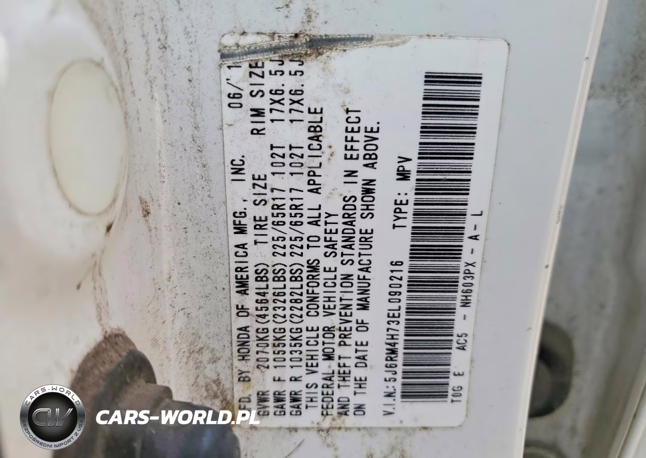 2014 Honda Cr-V Exl VIN:5J6RM4H73EL090216 - 13