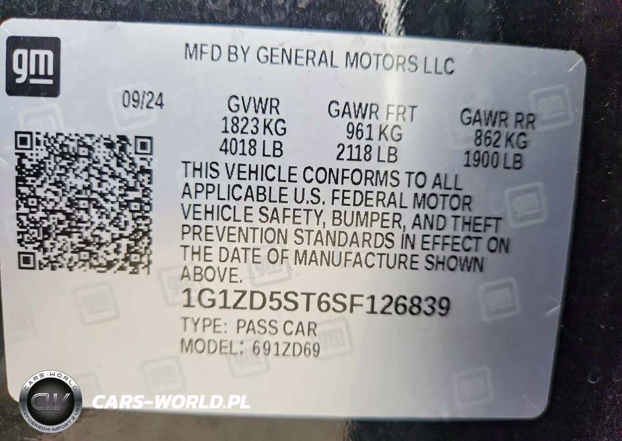 2025 Chevrolet Malibu Lt VIN:1G1ZD5ST6SF126839 - 12