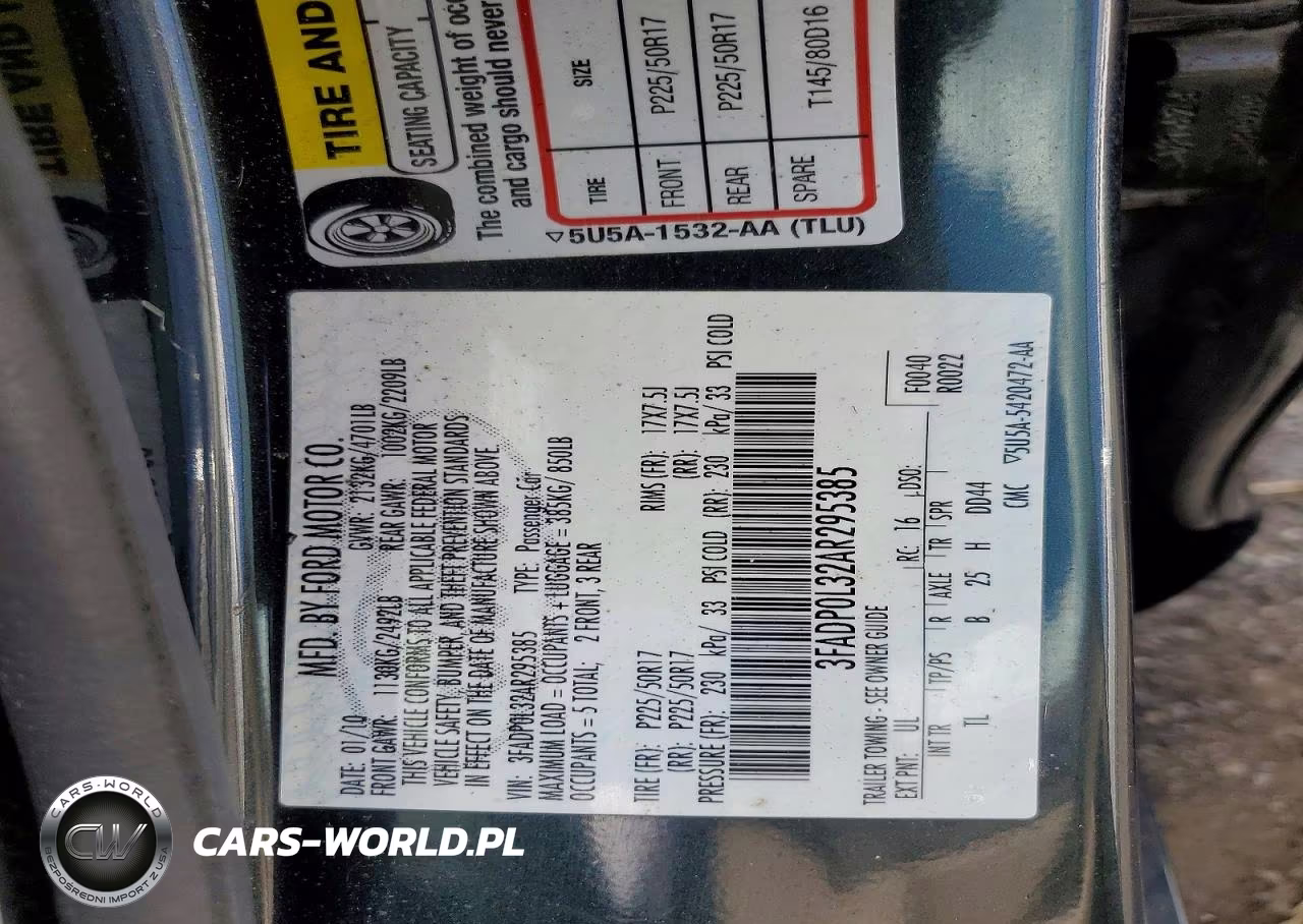 2010 Ford Fusion Hybrid VIN:3FADP0L32AR295385 - 12