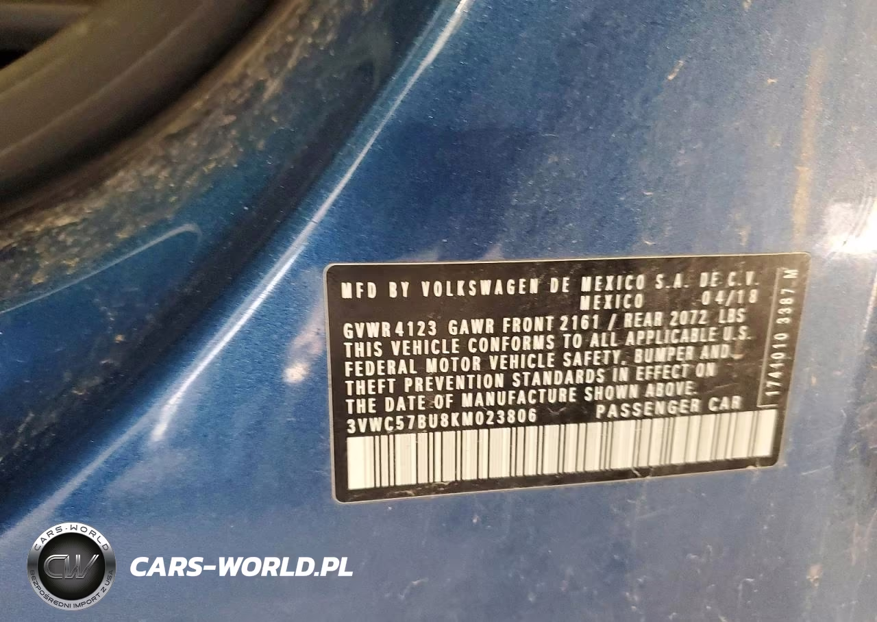 2019 Volkswagen Jetta S VIN:3VWC57BU8KM023806 - 12