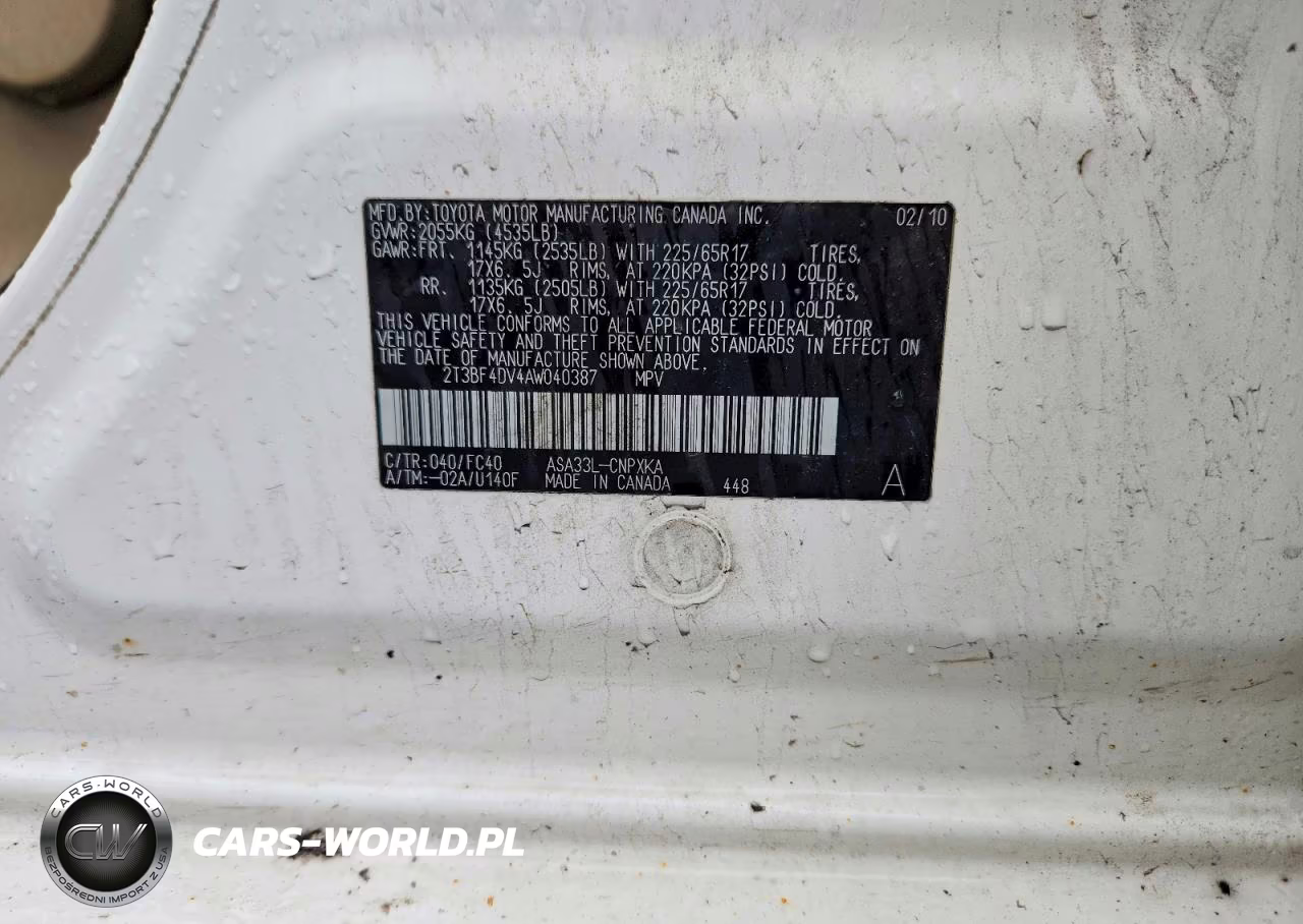 2010 Toyota Rav4 Base VIN:2T3BF4DV4AW040387 - 13