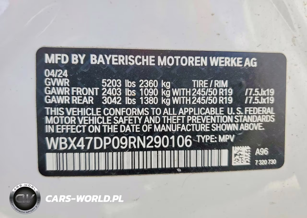 2024 BMW X3 Sdrive30I VIN:WBX47DP09RN290106 - 13