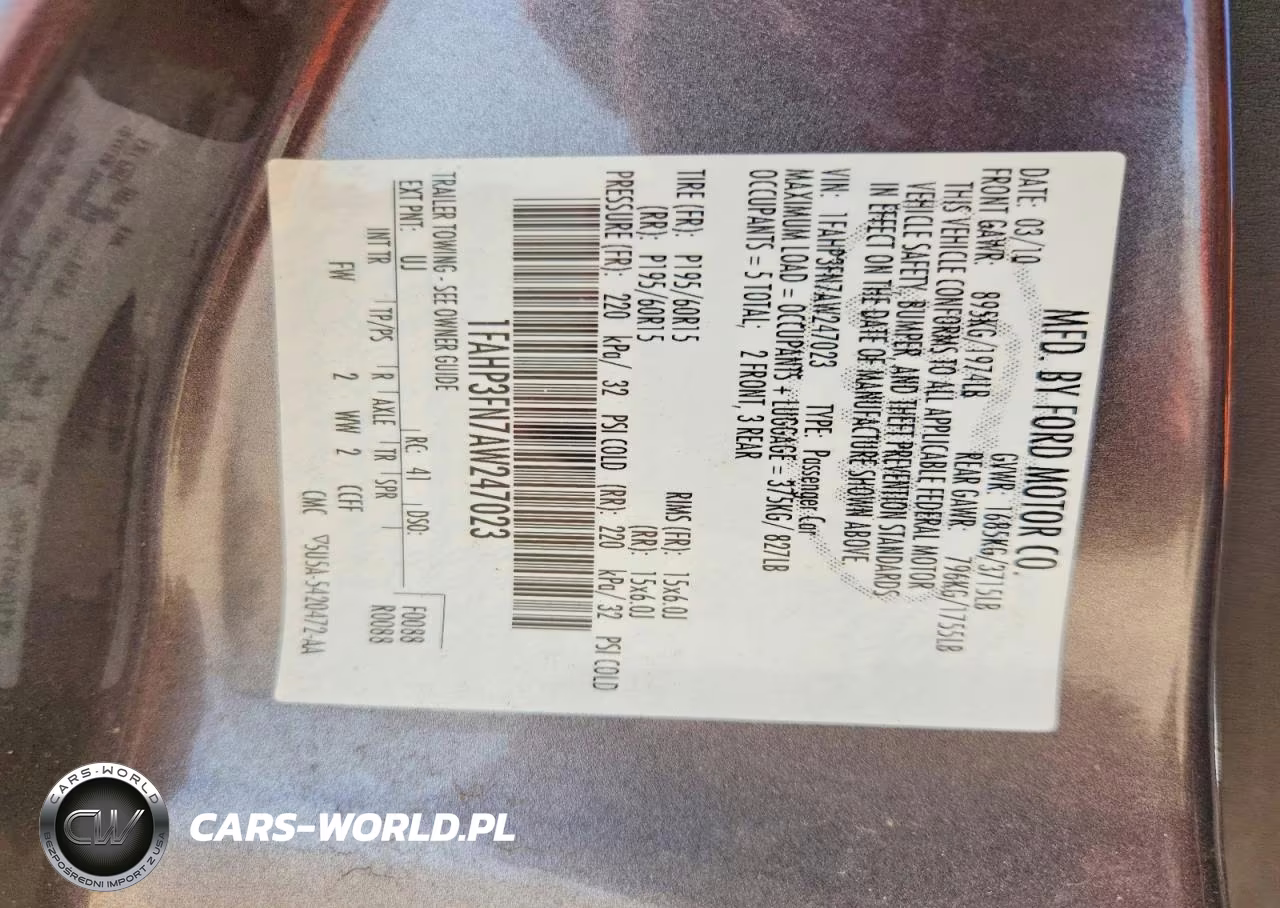 2010 Ford Focus Se VIN:1FAHP3FN7AW247023 - 13