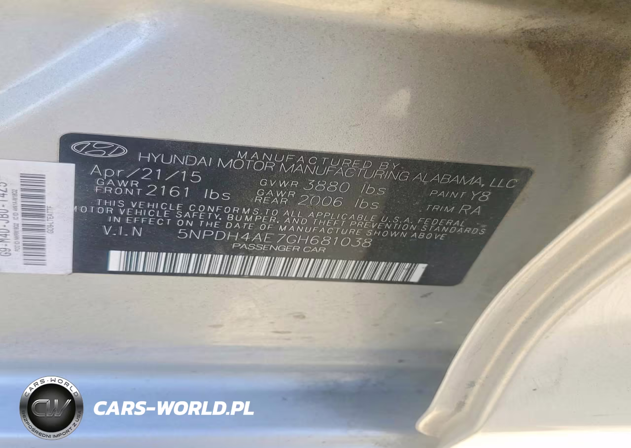 2016 Hyundai Elantra Se VIN:5NPDH4AE7GH681038 - 12