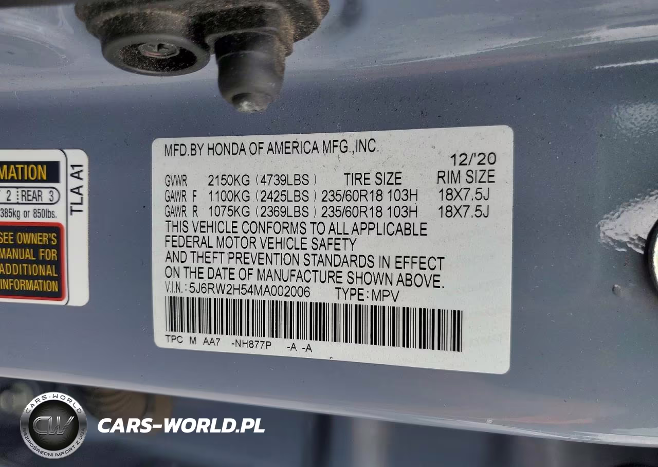2021 Honda Cr-V Ex VIN:5J6RW2H54MA002006 - 13