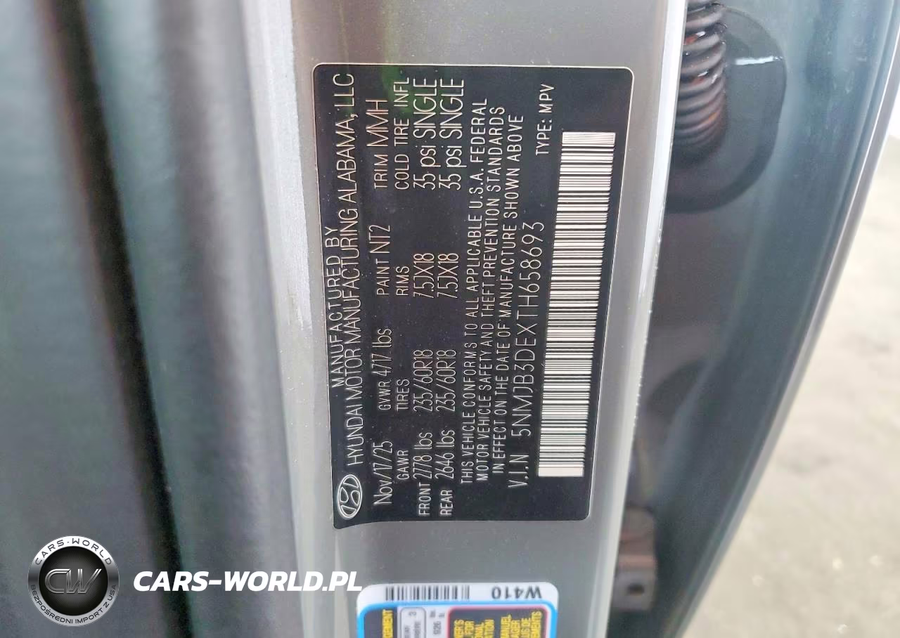 2026 Hyundai Tucson Sel VIN:5NMJB3DEXTH658693 - 14