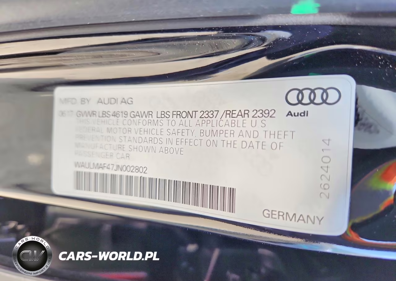 2018 Audi A4 Premium Plus VIN:WAULMAF47JN002802 - 12