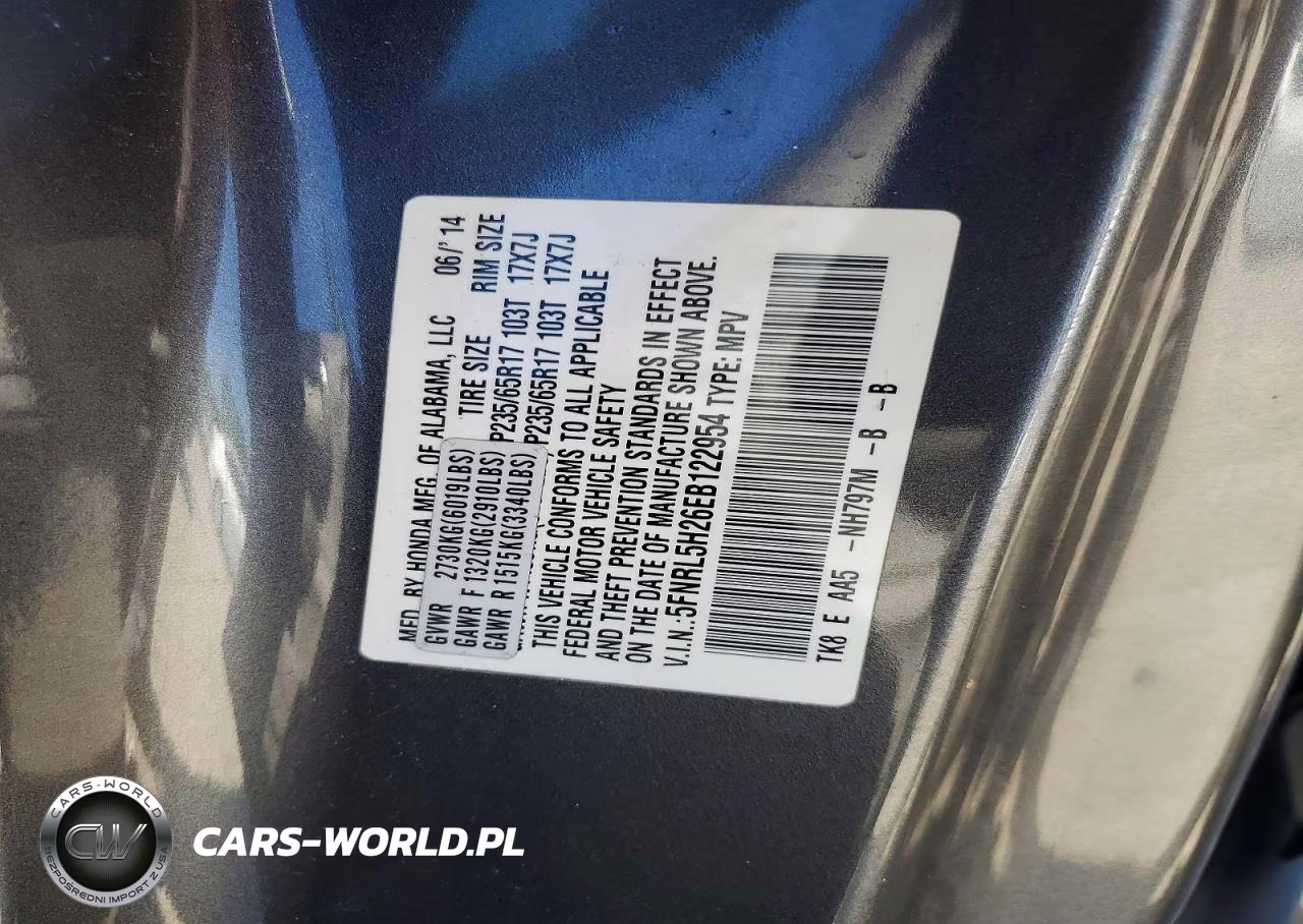 2014 Honda Odyssey Lx VIN:5FNRL5H26EB122954 - 13