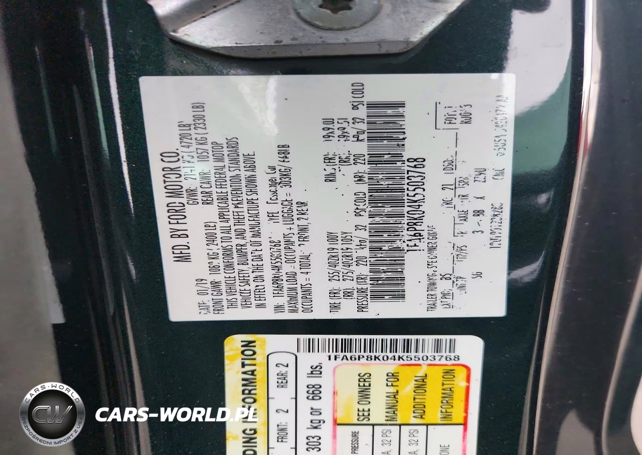 2019 Ford Mustang Bullitt VIN:1FA6P8K04K5503768 - 13