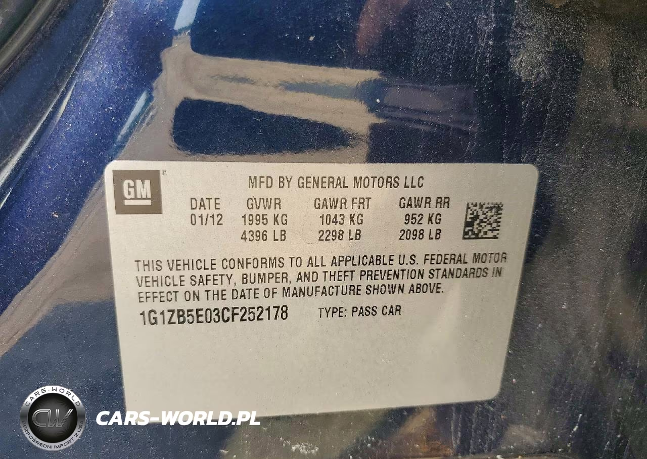 2012 Chevrolet Malibu Ls VIN:1G1ZB5E03CF252178 - 13