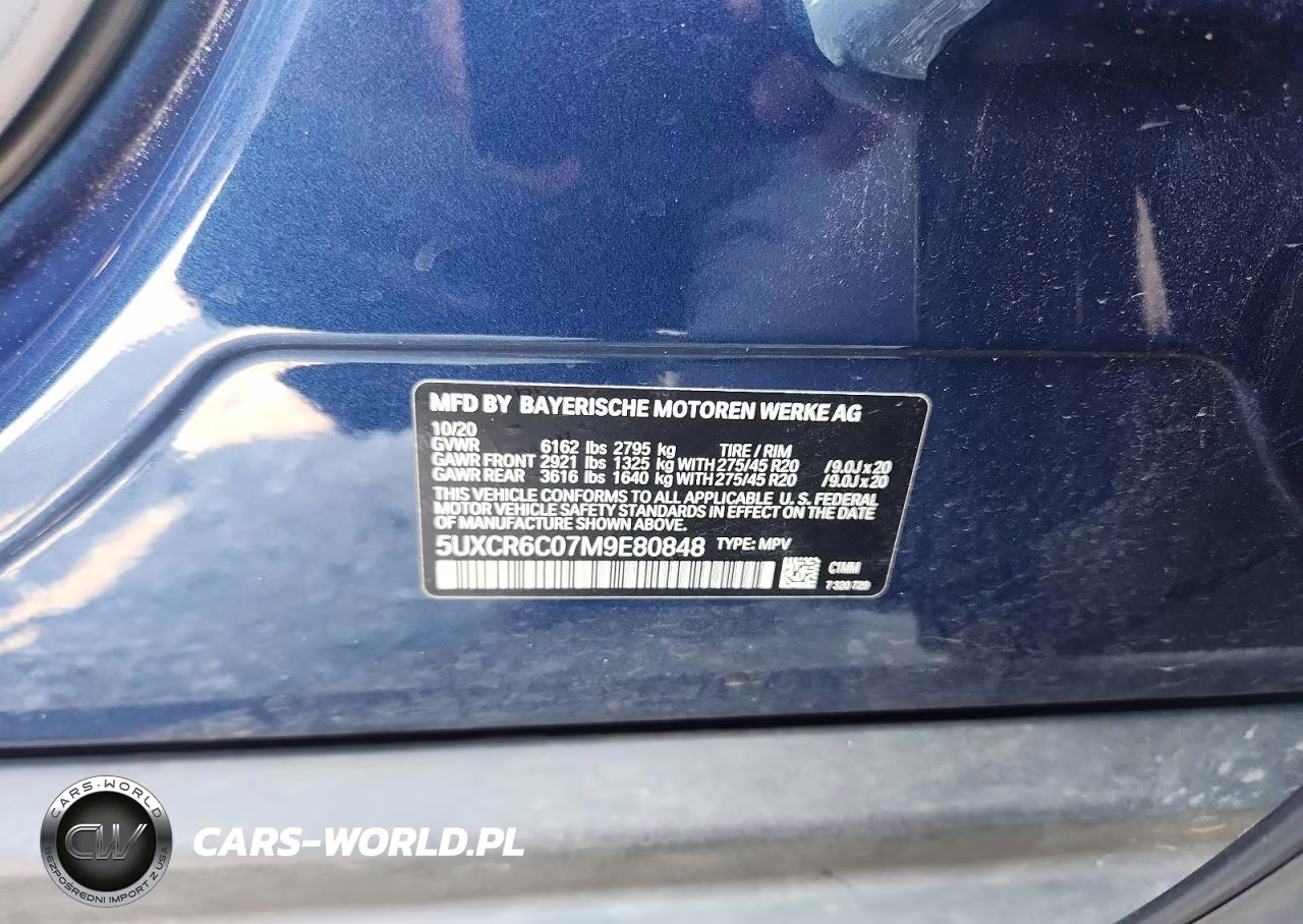 2021 BMW X5 xDrive40I VIN:5UXCR6C07M9E80848 - 12