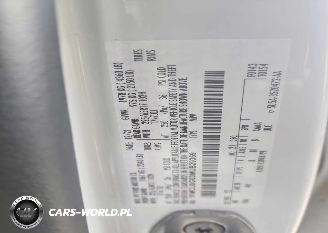 FORD ESCAPE SE VIN:1FMCU0G63MUB29369 - 14