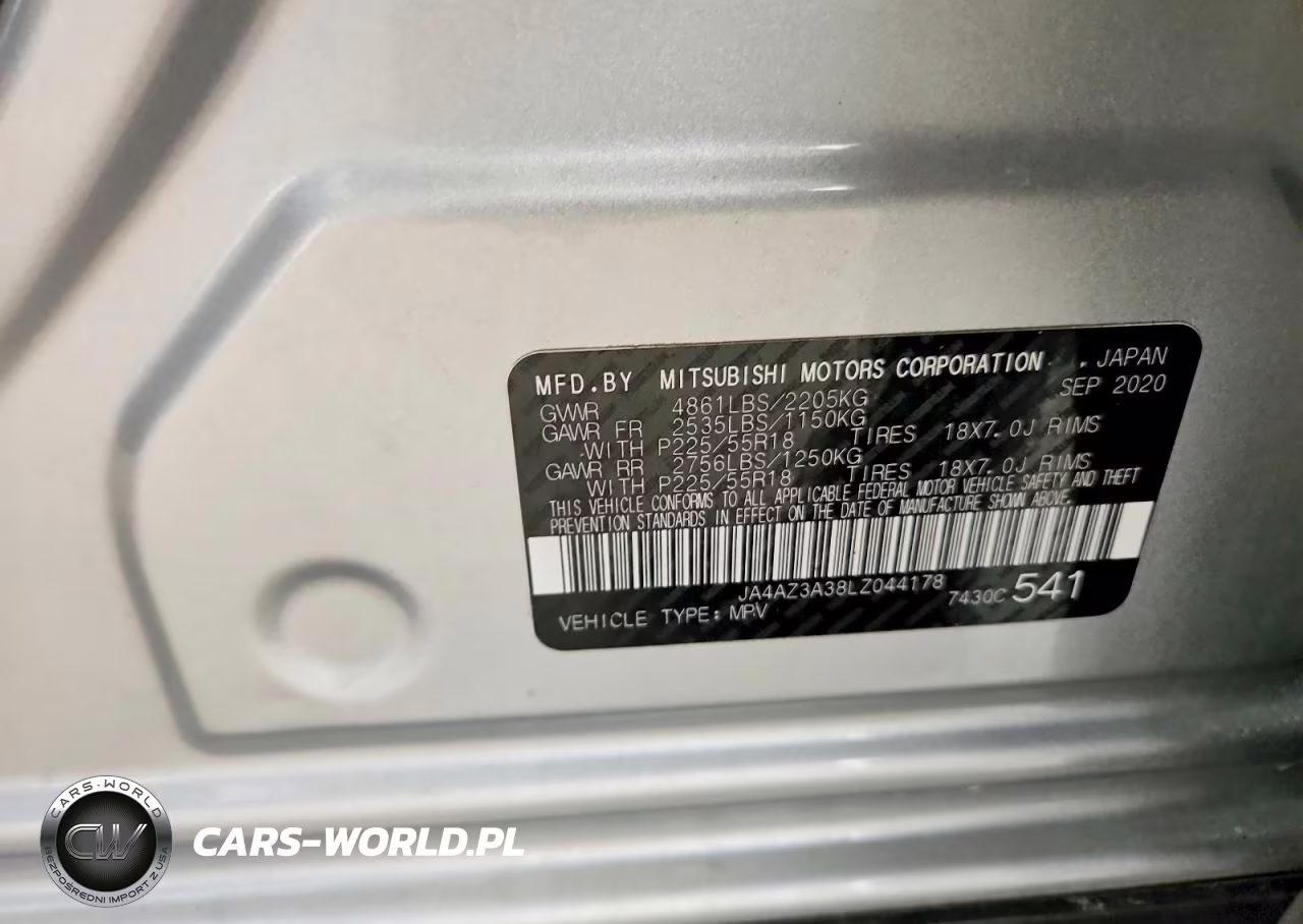 2020 Mitsubishi Outlander Se VIN:JA4AZ3A38LZ044178 - 12