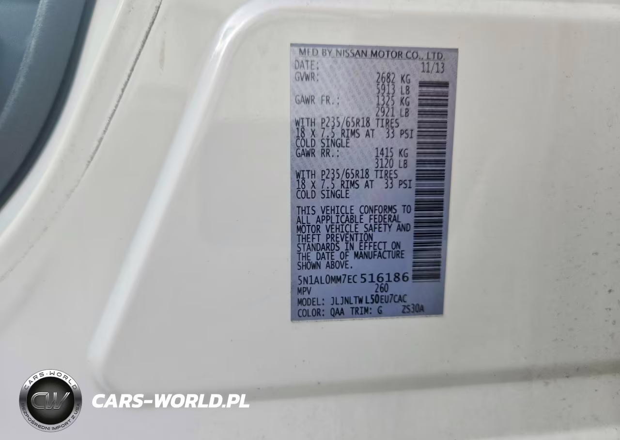 2014 Infiniti Qx60 Base VIN:5N1AL0MM7EC516186 - 13
