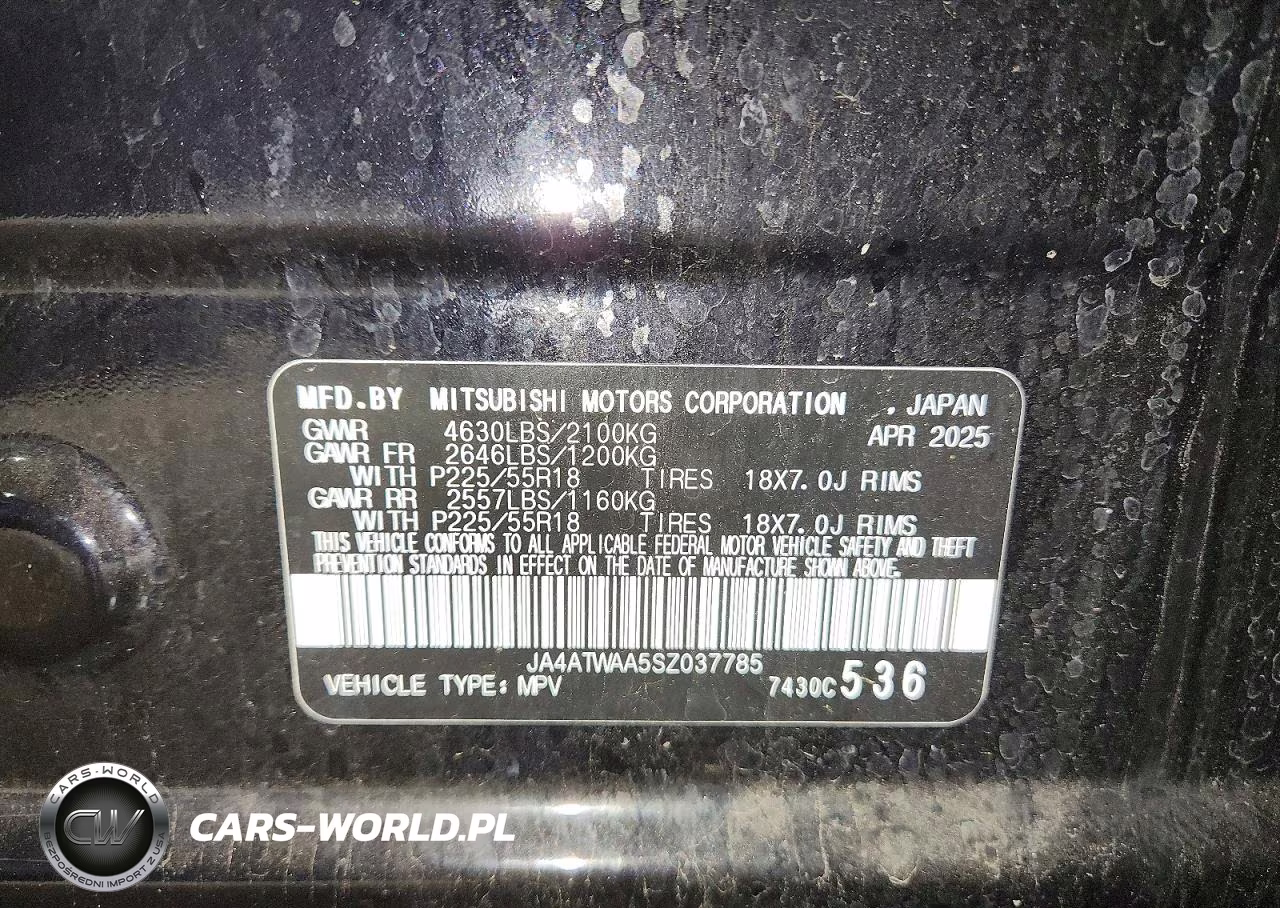 2025 Mitsubishi Eclipse Cross Se VIN:JA4ATWAA5SZ037785 - 13