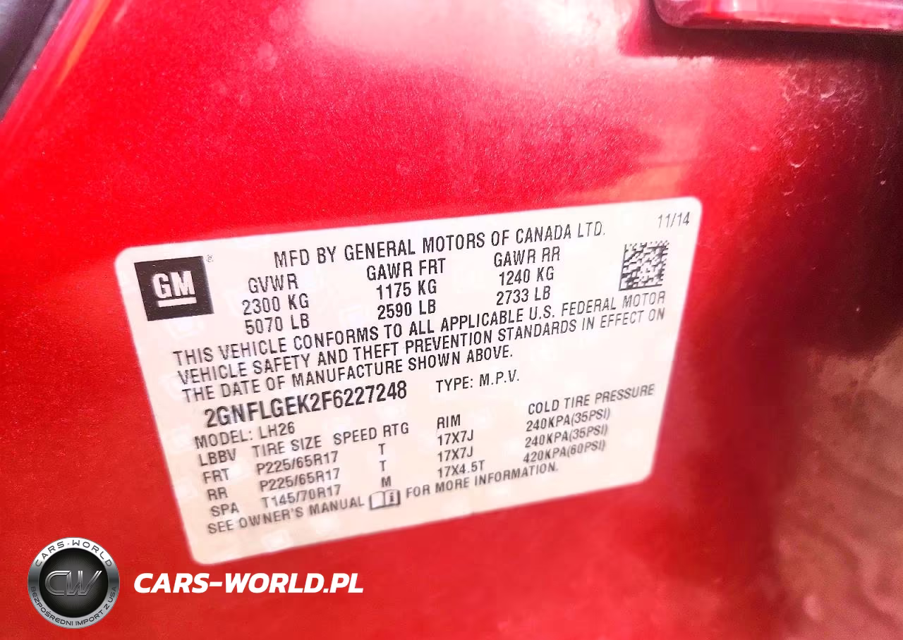 2015 Chevrolet Equinox Lt VIN:2GNFLGEK2F6227248 - 12