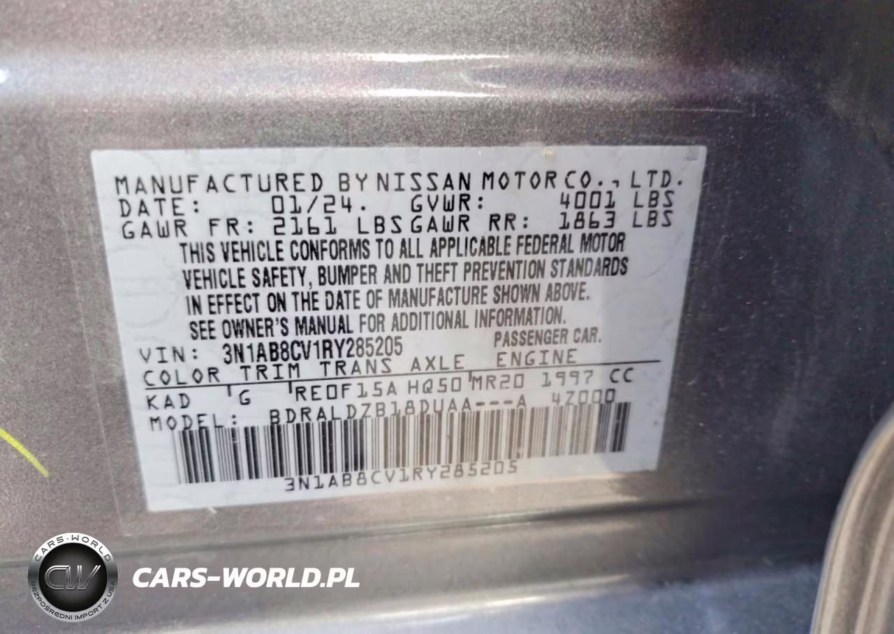 2024 Nissan Sentra Sv VIN:3N1AB8CV1RY285205 - 12