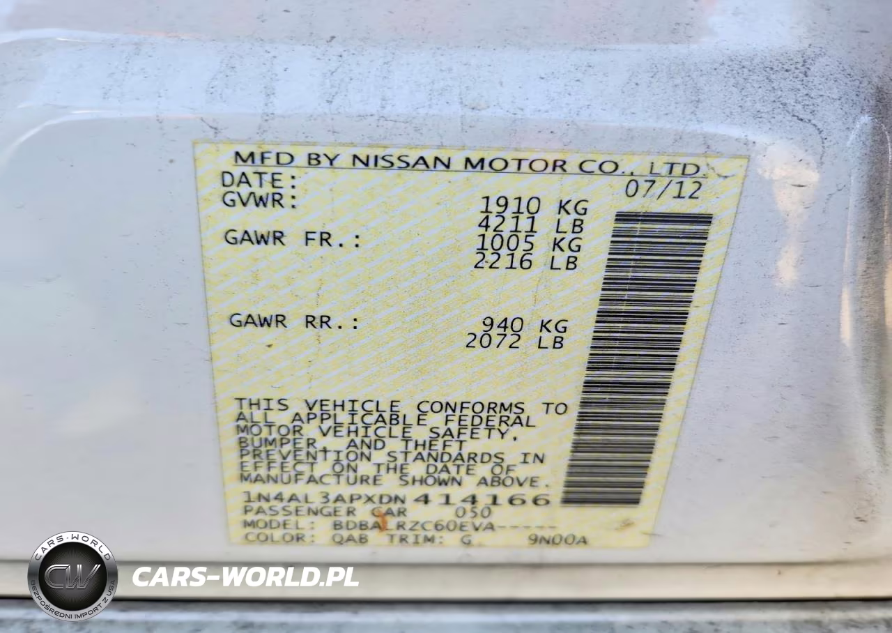 2013 Nissan Altima 2.5 VIN:1N4AL3APXDN414166 - 12