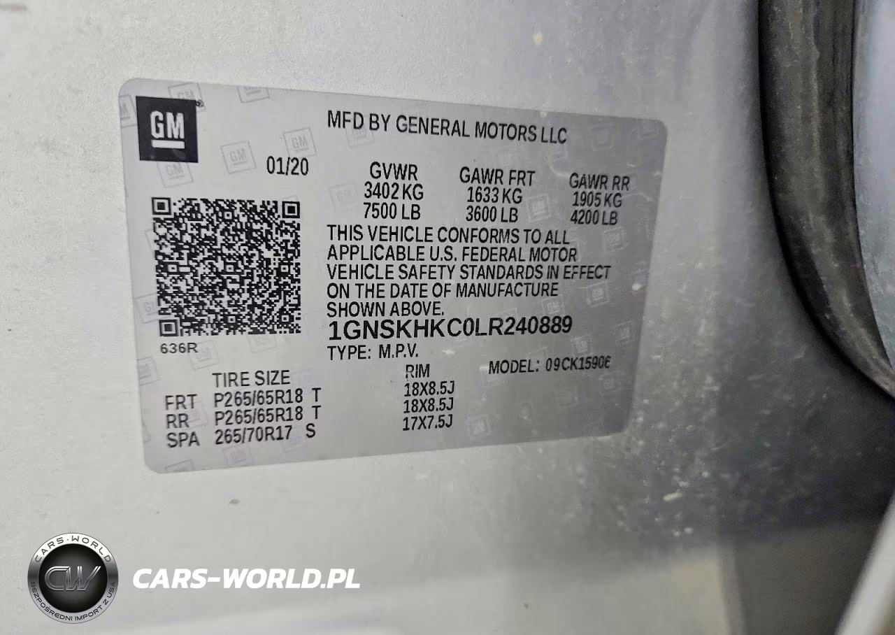2020 Chevrolet Suburban K1500 Lt VIN:1GNSKHKC0LR240889 - 13
