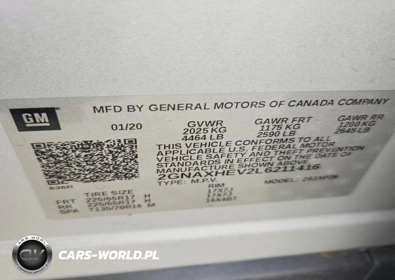 2020 Chevrolet Equinox Ls VIN:2GNAXHEV2L6211416 - 13