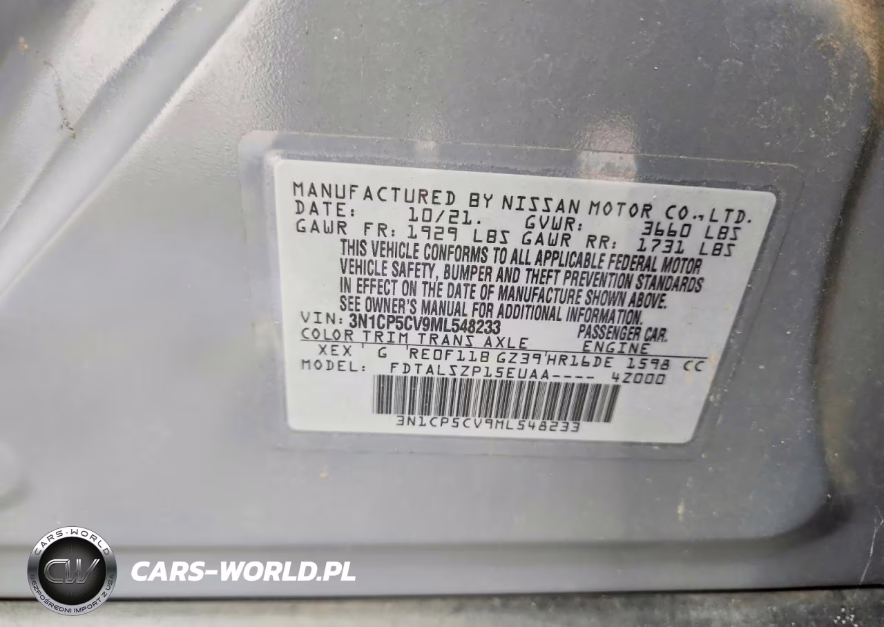 2021 Nissan Kicks Sv VIN:3N1CP5CV9ML548233 - 13