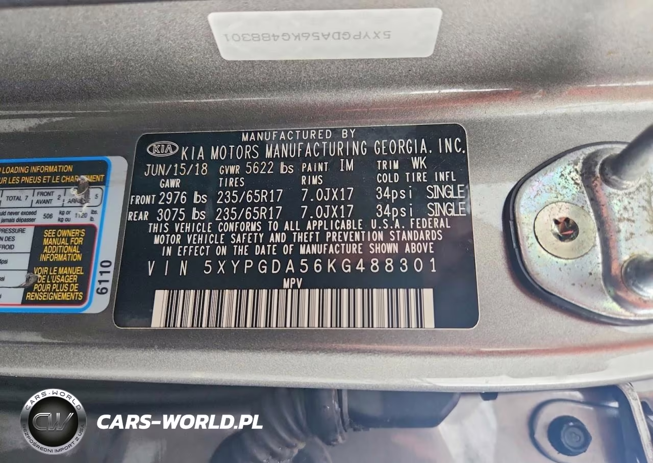 2019 Kia Sorento Lx V6 VIN:5XYPGDA56KG488301 - 13