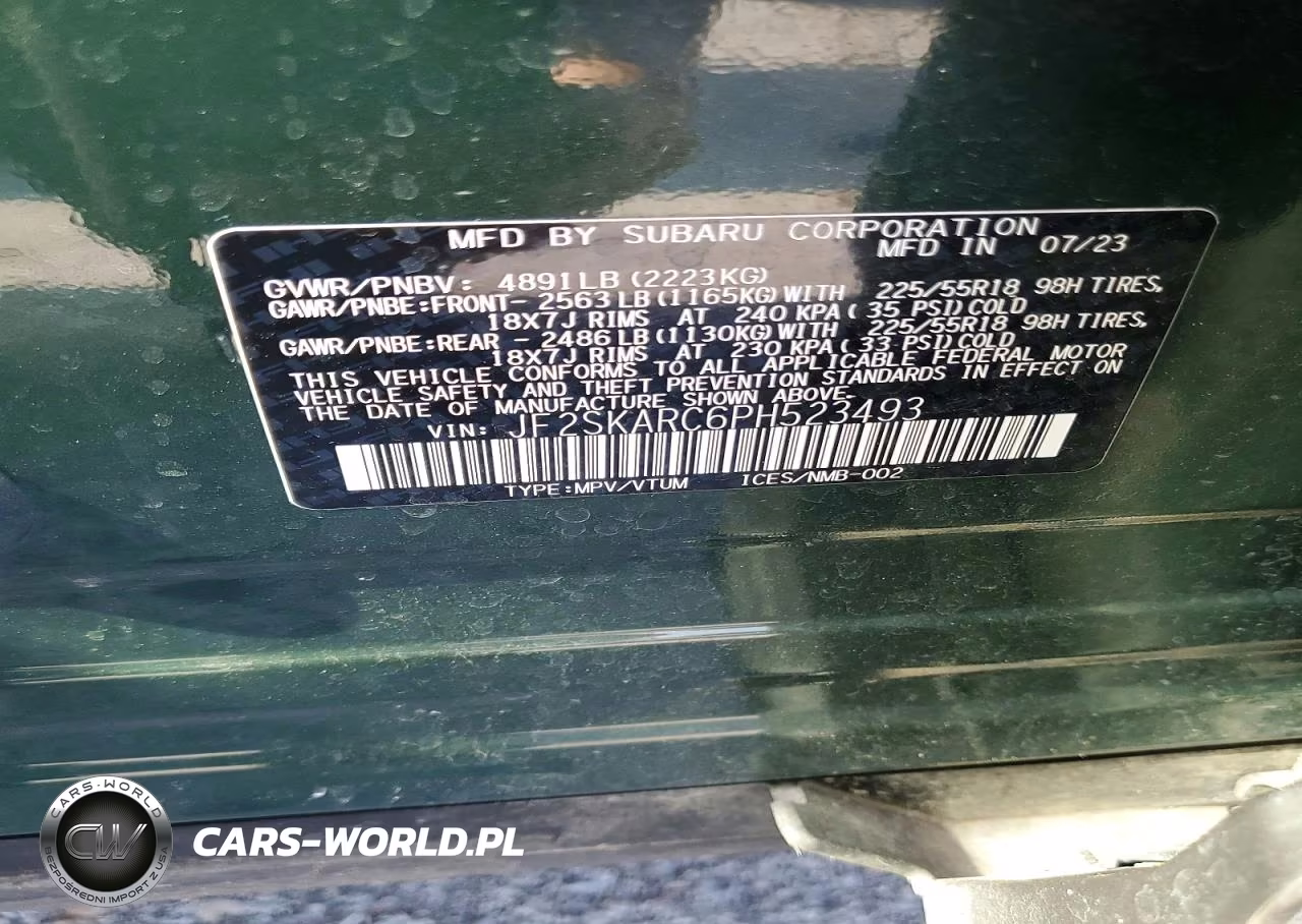2023 Subaru Forester Touring VIN:JF2SKARC6PH523493 - 13