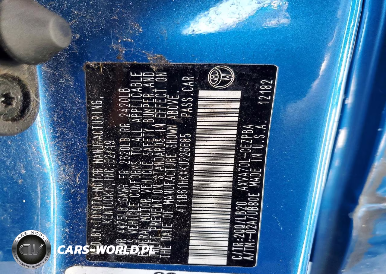 2019 Toyota Camry Xse VIN:4T1B61HKXKU226685 - 12
