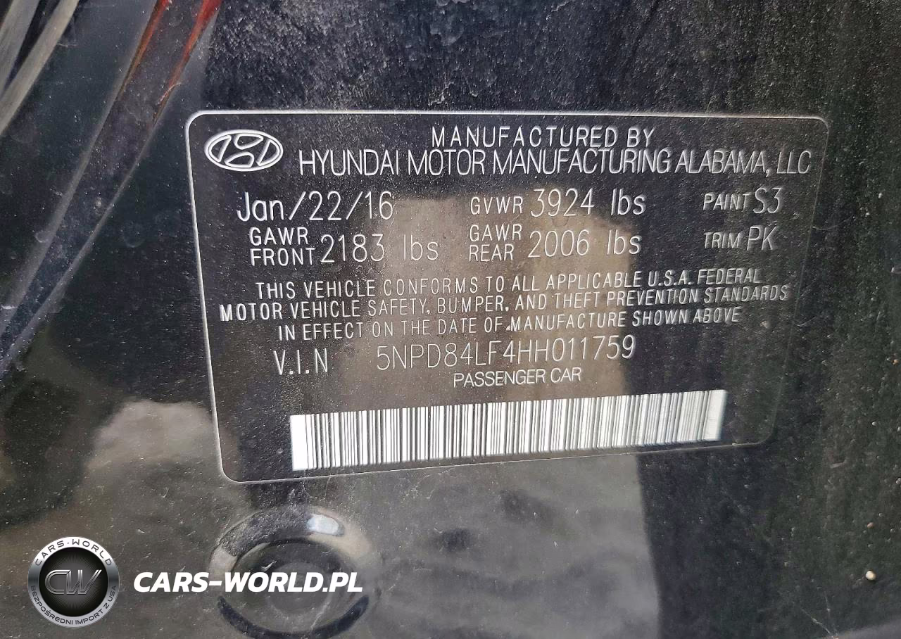 2017 Hyundai Elantra Se VIN:5NPD84LF4HH011759 - 12
