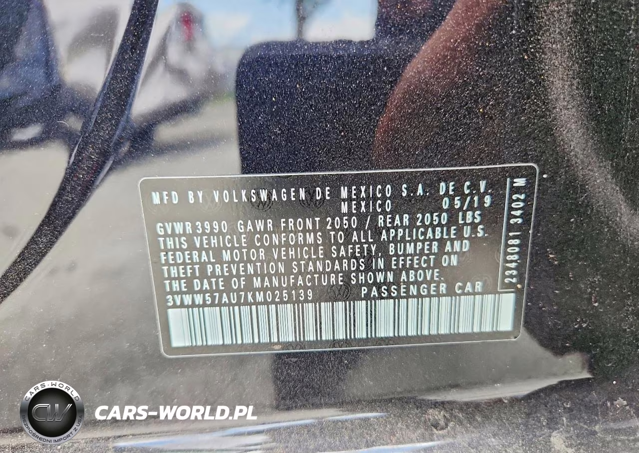 2019 Volkswagen Golf S VIN:3VWW57AU7KM025139 - 12