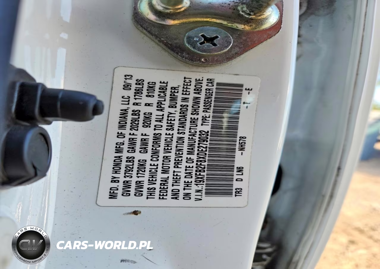 2013 Honda Civic Ex VIN:19XFB2F8XDE279032 - 13