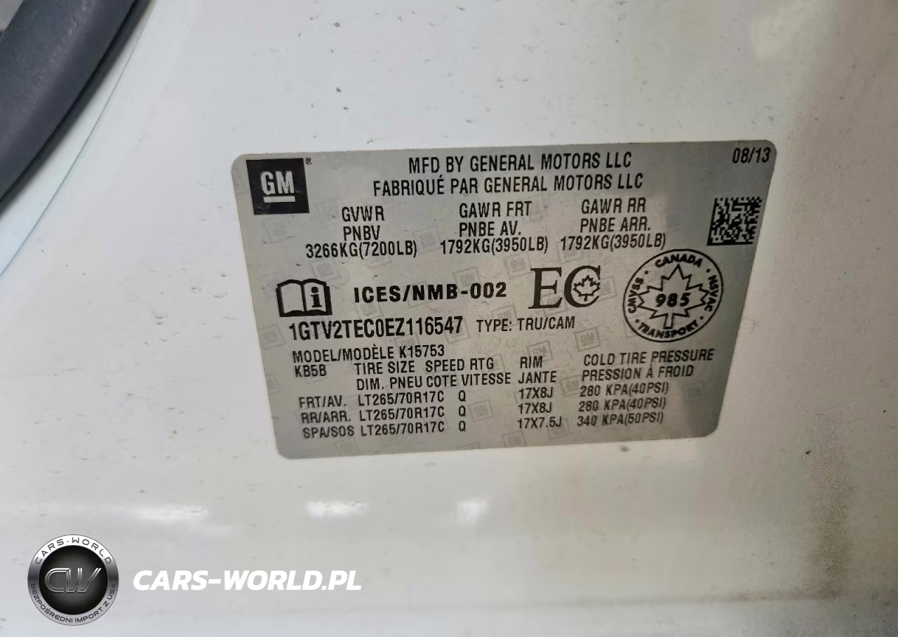 2014 GMC Sierra K1500 VIN:1GTV2TEC0EZ116547 - 12