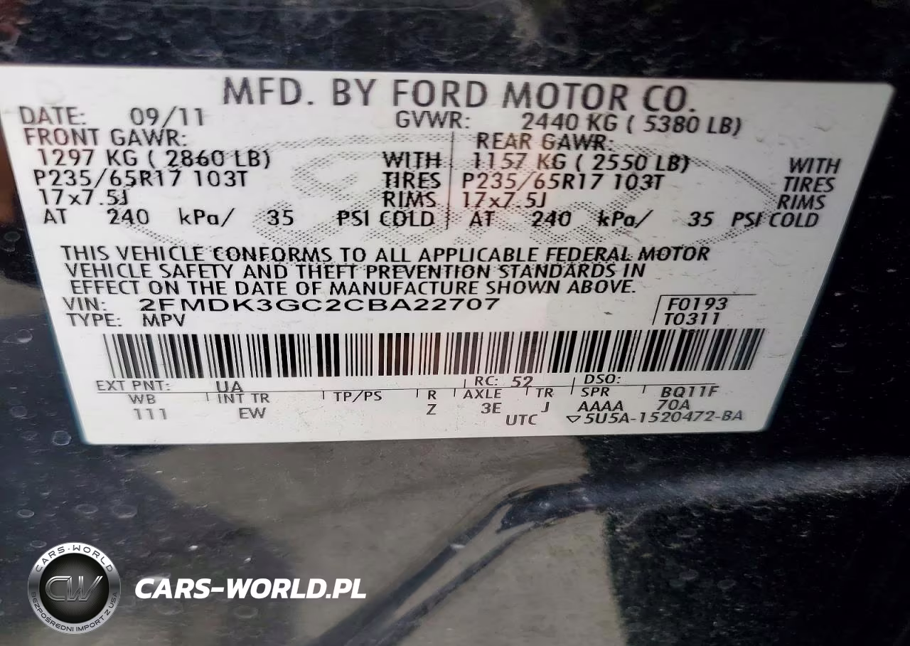 2012 Ford Edge Se VIN:2FMDK3GC2CBA22707 - 13