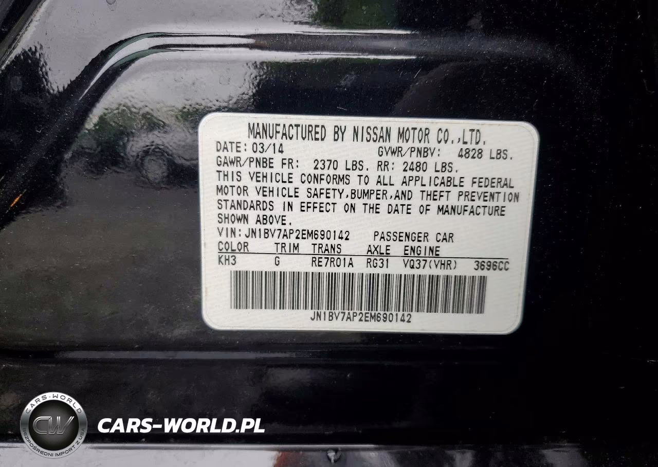 2014 Infiniti Q50 Sport VIN:JN1BV7AP2EM690142 - 12