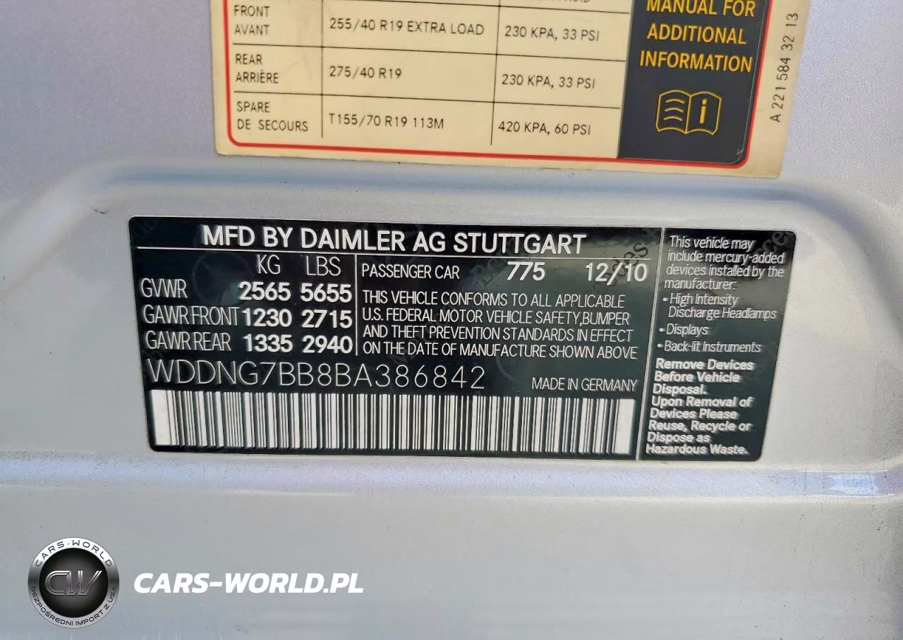 2011 Mercedes-Benz S 550 VIN:WDDNG7BB8BA386842 - 13