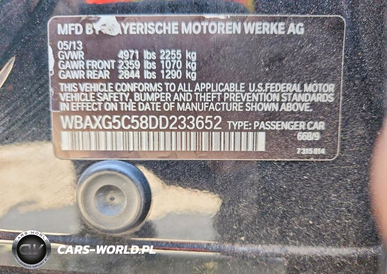 2013 BMW 528 I VIN:WBAXG5C58DD233652 - 12