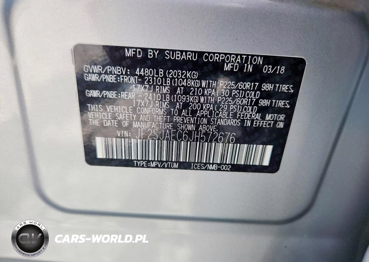 2018 Subaru Forester 2.5I Premium VIN:JF2SJAEC6JH572676 - 12