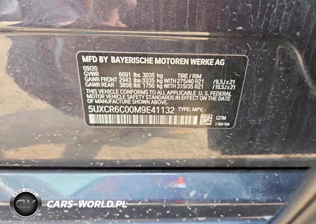2021 BMW X5 xDrive40I VIN:5UXCR6C00M9E41132 - 13