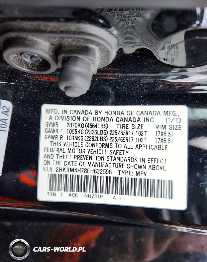2014 Honda Cr-V Exl VIN:2HKRM4H78EH632596 - 14