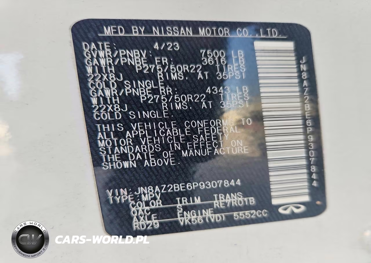 2023 Infiniti Qx80 Sensory VIN:JN8AZ2BE6P9307844 - 13