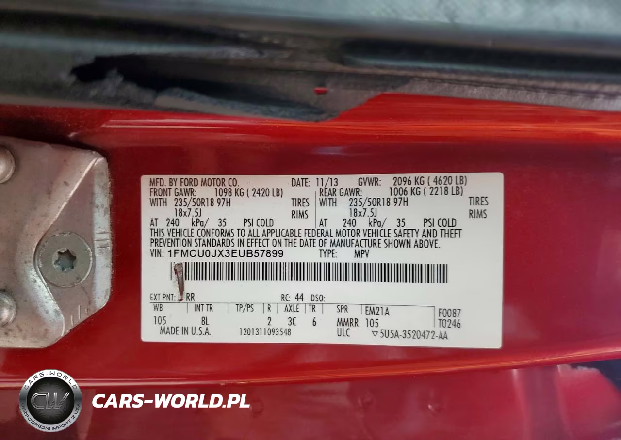 2014 Ford Escape Titanium VIN:1FMCU0JX3EUB57899 - 13