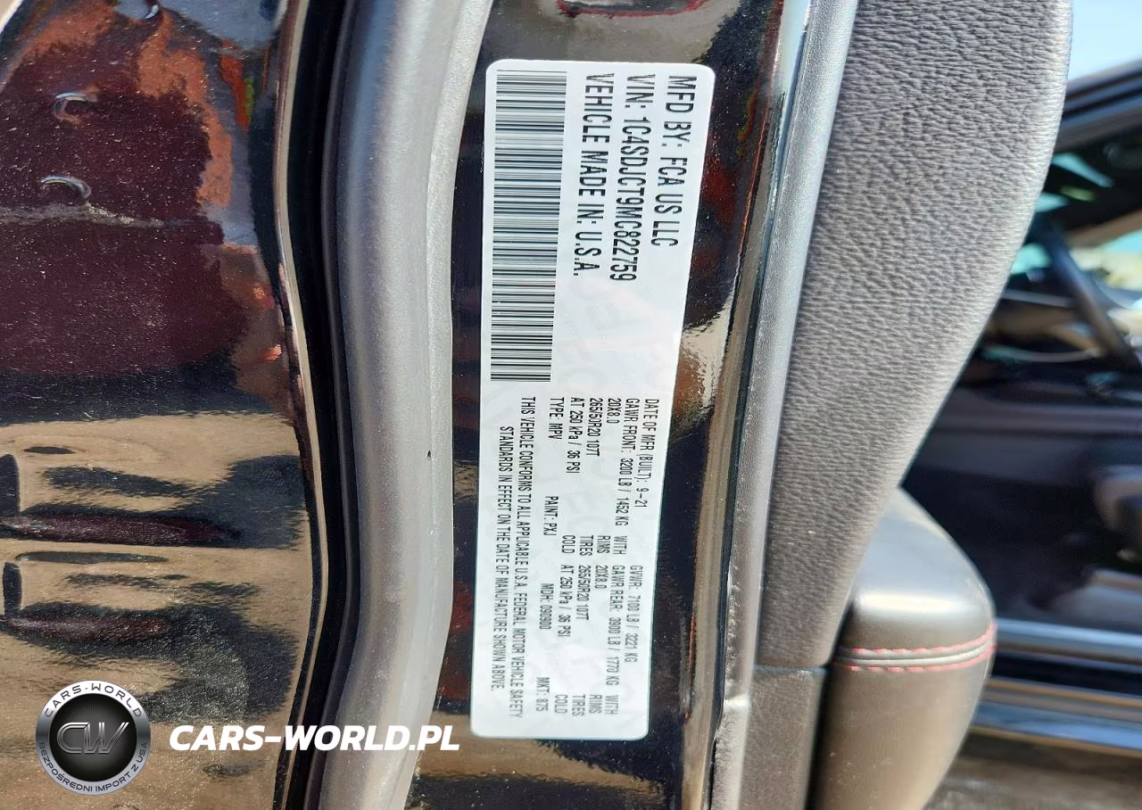 2021 Dodge Durango R-T VIN:1C4SDJCT9MC822759 - 13