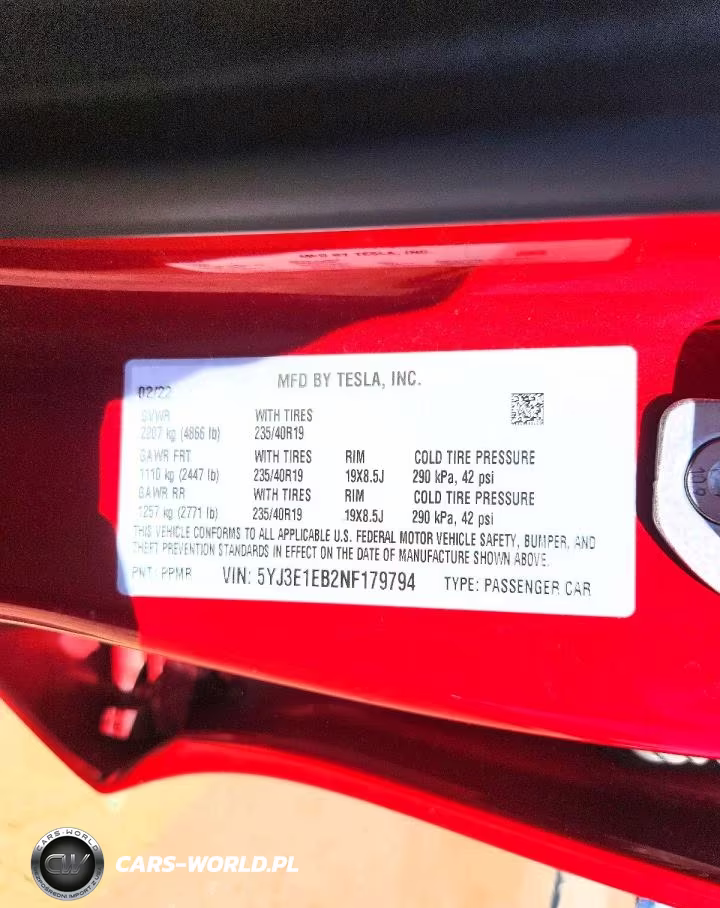 2022 Tesla Model 3 VIN:5YJ3E1EB2NF179794 - 12